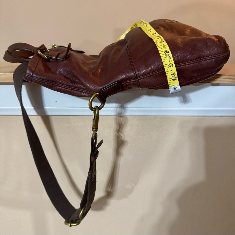 Fossil Brown Leather Crossbody Bag - Picture 13 of 14